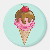 Aimant Cône crème glacée (Devant)