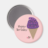 Aimant Cône de crème glacée (Recto/Verso)