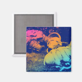 Aimant cônes de crème glacée d'été en fibre de verre (Recto/Verso)