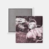 Aimant cônes de crème glacée d'été en fibre de verre (Recto/Verso)