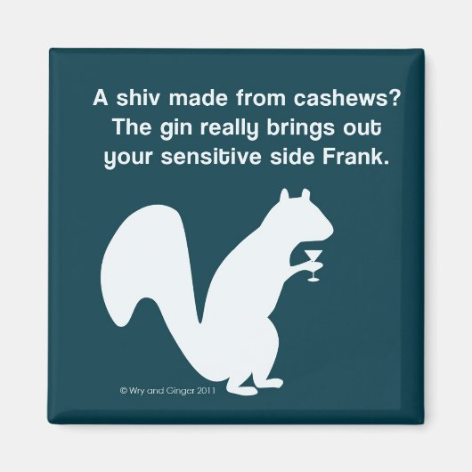 Aimant Confessions de cocktail avec l'écureuil (Devant)