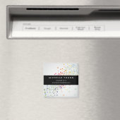 Aimant Confetti Bokeh coloré sur Grey Modern (In Situ (Lave-vaisselle))
