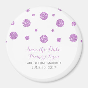 Aimant Confetti de Parties scintillant violet Enregistrer