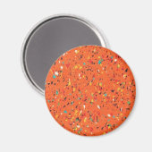 Aimant Confetti Orange Rétro Speckté (Recto/Verso)