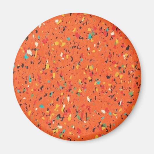 Aimant Confetti Orange Rétro Speckté (Devant)