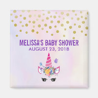 Confetti rose unicorne tendance et Baby shower de