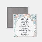 Aimant Confiance dans le Seigneur floral (Recto/Verso)