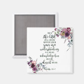 Aimant Confiance dans le Seigneur floral (Recto/Verso)