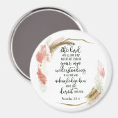 Aimant Confiance dans le Seigneur floral (Recto/Verso)