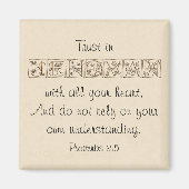 Aimant Confiance en l'Eternel...Écriture Aimant~Or (Devant)