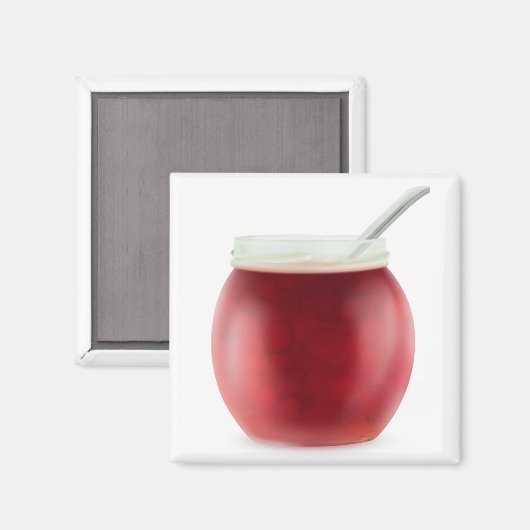 Aimant Confiture de cerises (Recto/Verso)
