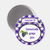 Aimant Confiture de raisin maison (Recto/Verso)