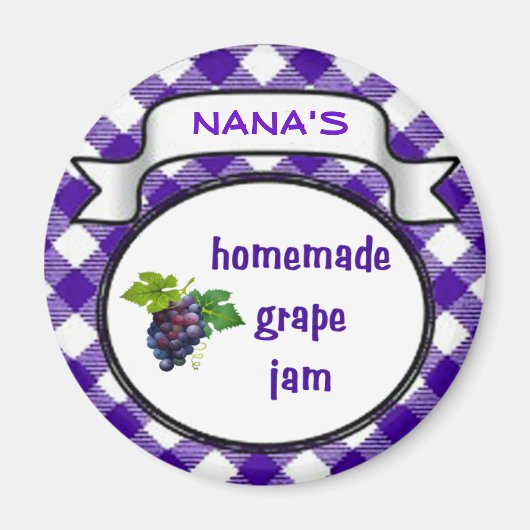 Aimant Confiture de raisin maison (Devant)