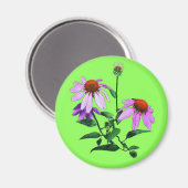 Aimant Confleur violet sur vert (Recto/Verso)