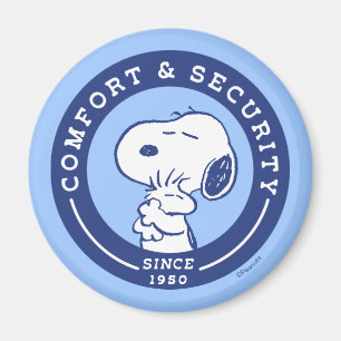 Aimant Confort et sécurité   Snoopy & Woodstock Hug