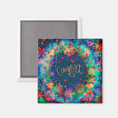 Aimant Confort Plutôt Amusant Floral Moderne Inspirivité (Recto/Verso)