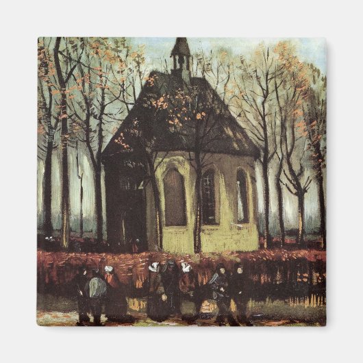 Aimant Congrégation à Church, Nuenen par Vincent van Gogh (Devant)