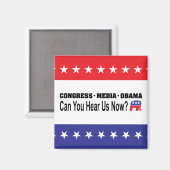 Aimant Congrès Média Obama Pouvez-Vous Nous Entendre Main (Recto/Verso)