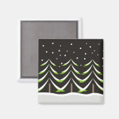 Aimant Conifères en hiver (Recto/Verso)