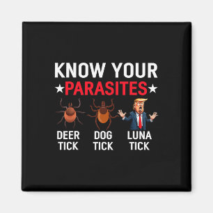 Aimant Connaissez vos parasites Anti-trump Mème Parodie d