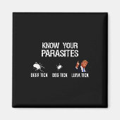 Aimant Connaissez Vos Parasites - Tic De Cerf, Tic De Chi (Devant)