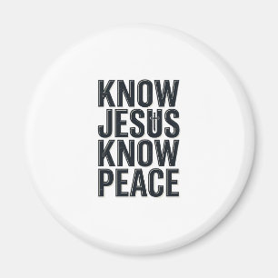 Aimant Connaître Jésus Connaître la Paix Typographie Chré