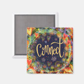 Aimant Connectez un joli BoHo Whimsical Inspiring tendanc (Recto/Verso)