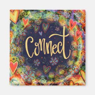 Aimant Connectez un joli BoHo Whimsical Inspiring tendanc