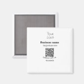 Aimant Connectez-vous avec nous logo entreprise QR nom de (Recto/Verso)