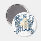 Aimant Connecticut à l'ours polaire (Recto/Verso)