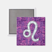 Aimant Connexion Leo sur Camouflage numérique Fuchsia ros (Recto/Verso)