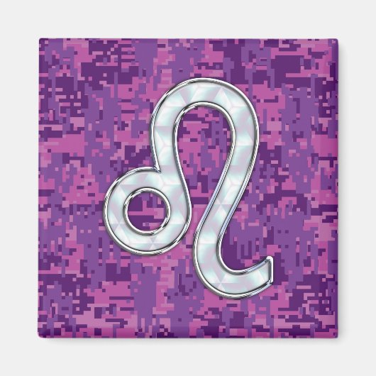 Aimant Connexion Leo sur Camouflage numérique Fuchsia ros (Devant)