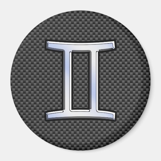 Aimant Connexion Zodiac Gemini au charbon de bois Impress (Devant)