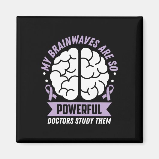 Aimant Conscience de l'épilepsie Mes ondes cérébrales son (Devant)