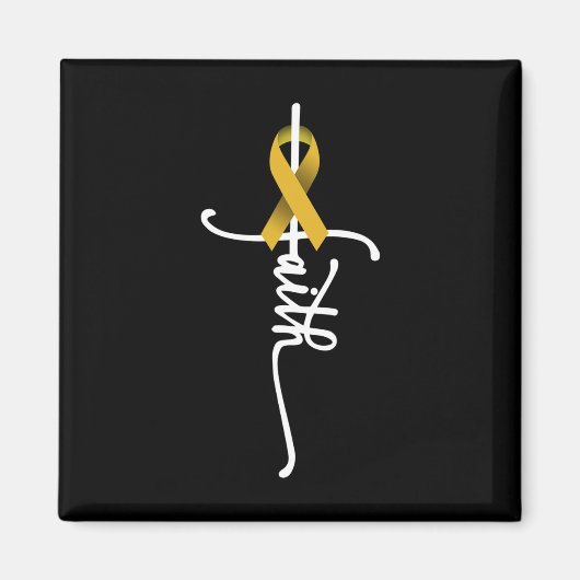Aimant Conscience du cancer chez l'enfant Sensibilisation (Devant)