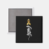 Aimant Conscience du cancer chez l'enfant Sensibilisation (Recto/Verso)