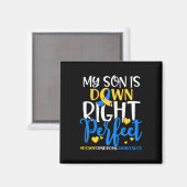 Aimant Conscience du syndrome de Down Mon fils est en bas (Recto/Verso)