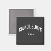 Aimant Conseil Bluffs Iowa IA (Recto/Verso)
