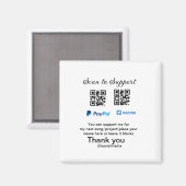 Aimant Conseil virtuel jar q r code argent don PayPal ven (Recto/Verso)