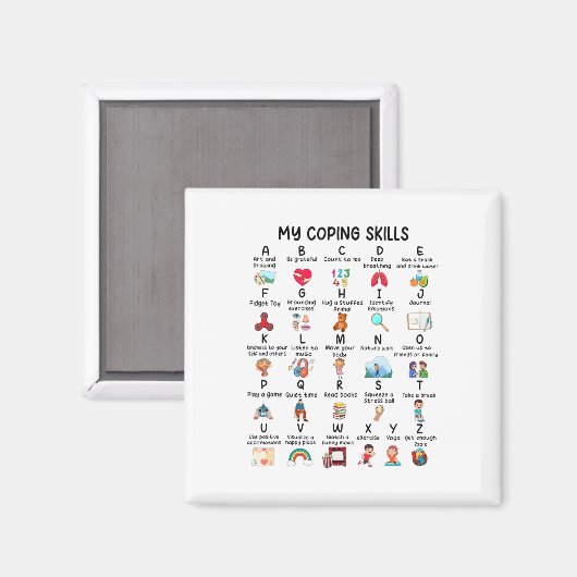 Aimant Conseiller Mes compétences d'adaptation Alphabet S (Recto/Verso)