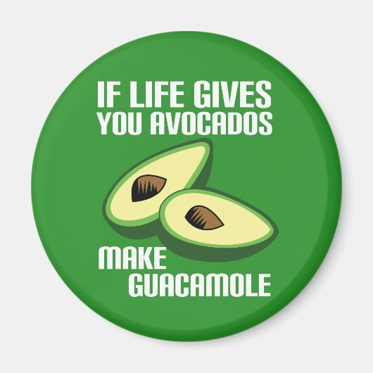 Aimant Conseils amusants de vie Avocado (Devant)