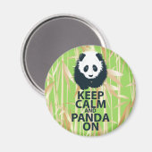 Aimant Conserver calme et panda sur la conception origina (Recto/Verso)