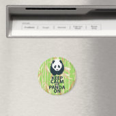 Aimant Conserver calme et panda sur la conception origina (In Situ (Lave-vaisselle))