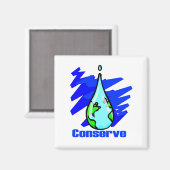 Aimant Conserver Eau Terre goutte d'eau (Recto/Verso)