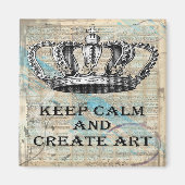 Aimant Conserver le calme et créer des oeuvres d'art Conc (Devant)