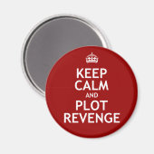 Aimant Conserver le calme et la vengeance des parcelles (Recto/Verso)