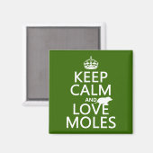 Aimant Conserver le calme et l'amour Moles (n'importe que (Recto/Verso)