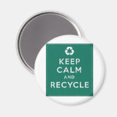 Aimant Conserver le calme et le recyclage (Recto/Verso)