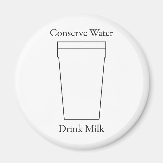 Aimant Conserver l'eau boire LAIT (Devant)