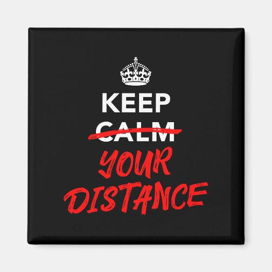 Aimant Conserver votre distance (Devant)